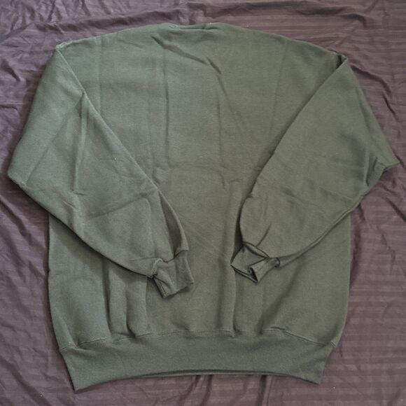 Vintage Champion Pullover Sweater Dark Green Logo Reverse Weave 80s Size X LARGE - Picture 4 of 10